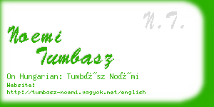 noemi tumbasz business card